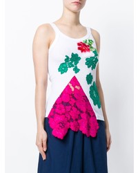 Женская белая майка с вышивкой от Antonio Marras