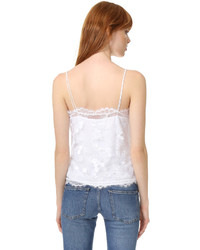 Женская белая майка с вышивкой от Carven