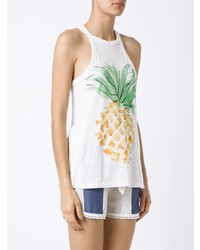 Женская белая майка с принтом от Martha Medeiros