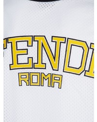Мужская белая майка с принтом от Fendi