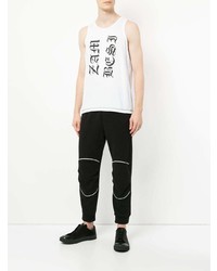 Мужская белая майка с принтом от Zambesi