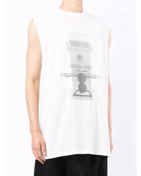 Мужская белая майка с принтом от Julius