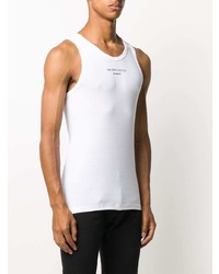 Мужская белая майка с принтом от Ann Demeulemeester