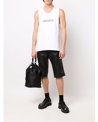 Мужская белая майка с принтом от Helmut Lang