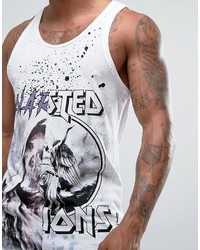 Мужская белая майка с принтом от Religion