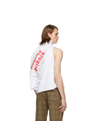 Мужская белая майка с принтом от Martine Rose