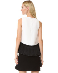 Женская белая майка с рюшами от Opening Ceremony