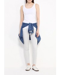 Женская белая майка от Troll