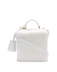 Белая меховая сумка через плечо от Natasha Zinko