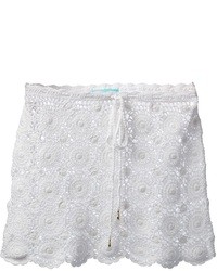 Белая мини-юбка крючком от Melissa Odabash