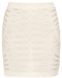 Белая мини-юбка с принтом