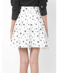 Белая мини-юбка с принтом от Olympiah
