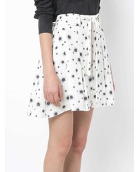 Белая мини-юбка с принтом от Olympiah