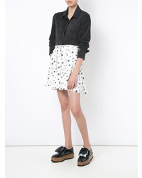 Белая мини-юбка с принтом от Olympiah