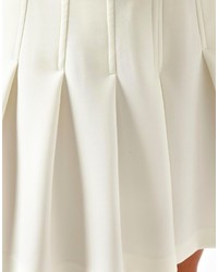 Белая мини-юбка со складками от Asos