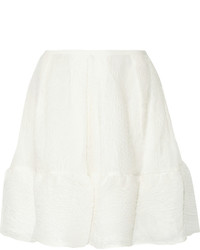 Белая мини-юбка со складками от Erdem
