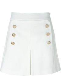 Белая мини-юбка со складками от No.21