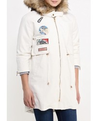 Женская белая парка от Besh