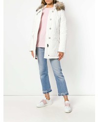 Женская белая парка от Woolrich