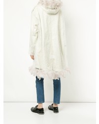 Женская белая парка от Tu Es Mon Trésor