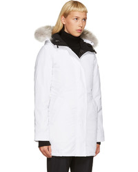 Женская белая парка от Canada Goose