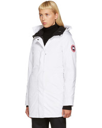 Женская белая парка от Canada Goose