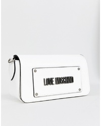 Белая поясная сумка из плотной ткани от Love Moschino