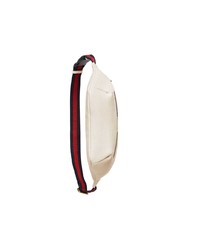 Мужская белая поясная сумка от Gucci