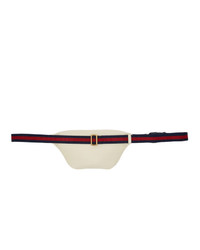 Мужская белая поясная сумка от Gucci