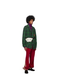 Мужская белая поясная сумка от Gucci