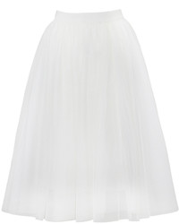 Белая пышная юбка из фатина