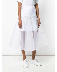 Белая пышная юбка из фатина от Ermanno Ermanno