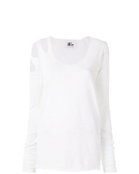 Женская белая рваная футболка с длинным рукавом от Lost & Found Ria Dunn