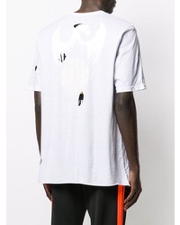 Мужская белая рваная футболка с круглым вырезом от Diesel