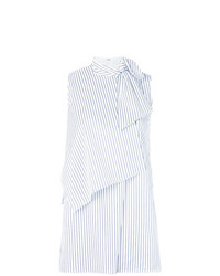 Женская белая рубашка без рукавов в вертикальную полоску от Victoria Victoria Beckham