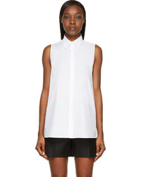 Женская белая рубашка без рукавов от Acne Studios