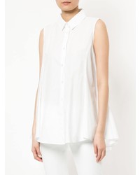 Женская белая рубашка без рукавов от White Story