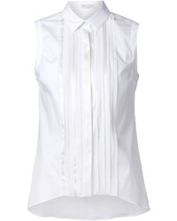 Женская белая рубашка без рукавов от Brunello Cucinelli