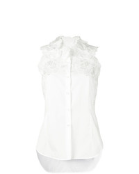 Женская белая рубашка без рукавов от Ermanno Scervino