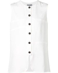 Женская белая рубашка без рукавов от Maiyet