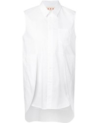 Женская белая рубашка без рукавов от Marni