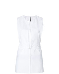 Женская белая рубашка без рукавов от Sara Lanzi