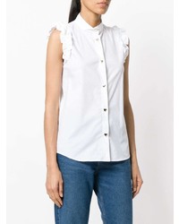 Женская белая рубашка без рукавов от Love Moschino