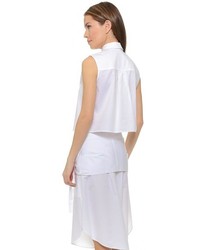 Женская белая рубашка без рукавов от Alexander Wang