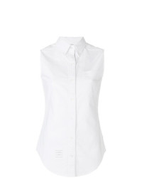 Женская белая рубашка без рукавов от Thom Browne