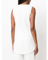 Женская белая рубашка без рукавов от Victoria Victoria Beckham