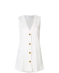 Женская белая рубашка без рукавов от Victoria Victoria Beckham