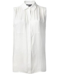 Женская белая рубашка без рукавов от Vince