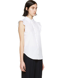 Женская белая рубашка без рукавов от Stella McCartney