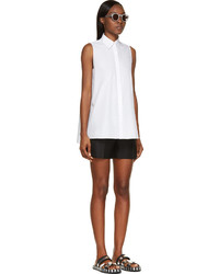Женская белая рубашка без рукавов от Acne Studios